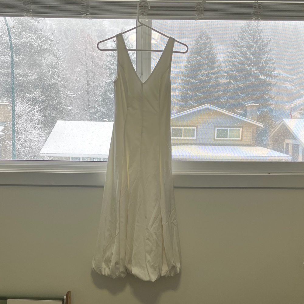 Abercrombie & Fitch White Midi Dress